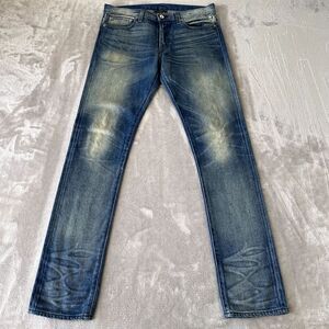 John Elliott THE CAST‎ 2 SLIM Jeans Men 30x34 Blue Fade Japanese Button Fly $528